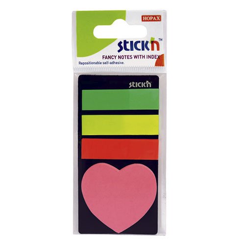 BANDERITA ADH. STICK´N (21477) Fancy Corazon + bander.