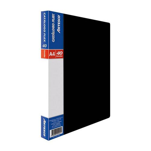 CATALOGO FLEX ARTESCO T/A4 X 40 FUNDAS AZU/NEG