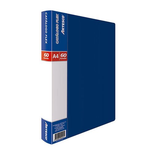 CATALOGO FLEX ARTESCO T/A4 X 60 FUNDAS AZU/NEG