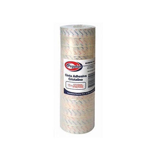 CINTA ADHESIVA TUBO PEGAFAN 1/2 X 10 YDS TRANSP