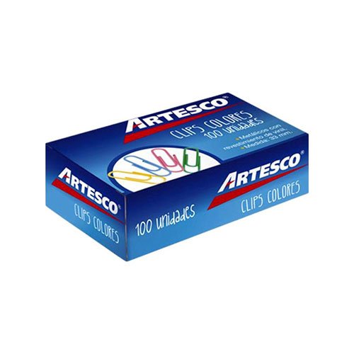 CLIPS ARTESCO 33 MM X 100 COL. PLASTIFICADO