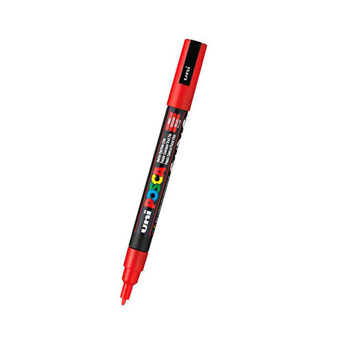 MARCADOR POSCA UNI PC-3M ROJO