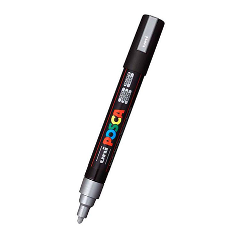 MARCADOR POSCA UNI PC-5M PLATEADO