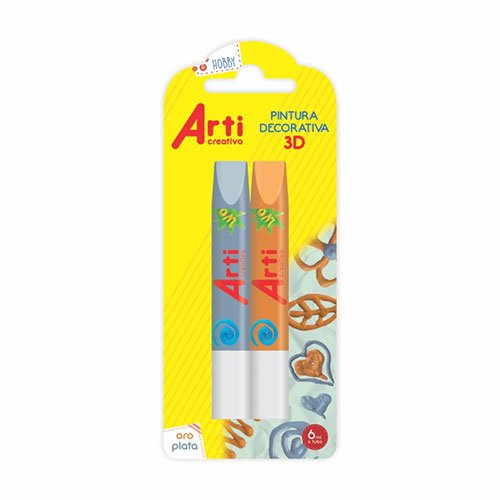 PINTURA DECORATIVA ARTI C. 3D ORO Y PLATA (TAC020-3D01)