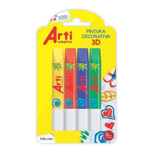 PINTURA DECORATIVA ARTI C. 3D x 4 COL. BASICO (TAC020-3D02)