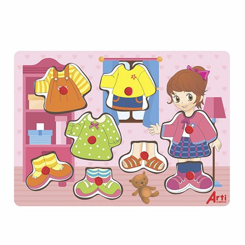 ROMPECABEZAS ARTI C. DRESS UP GIRL X 7 pzas