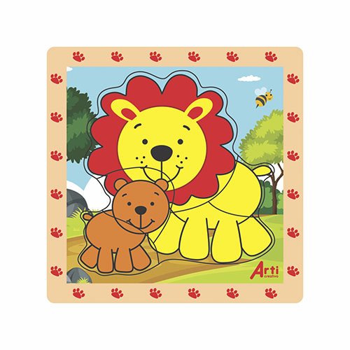 ROMPECABEZAS ARTI C. X 5 pzas MONOS, LEONES