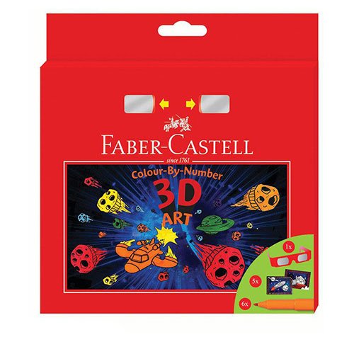 SET PINTA POR NUMERO FABER C. 3D ART