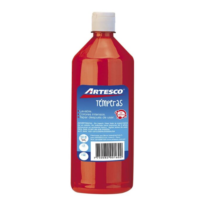TEMPERA ARTESCO X 30 ML ROJO