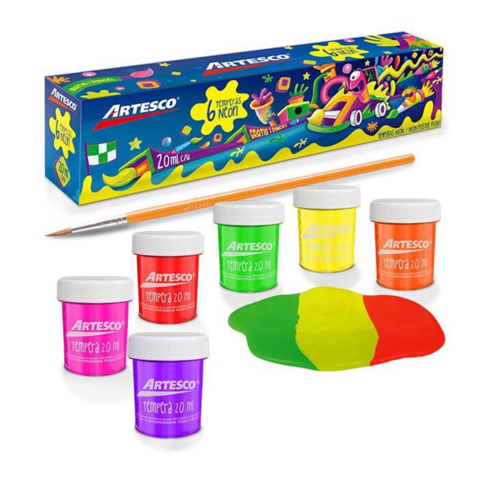 TEMPERA ARTI CREATIVO X 6 NEON 20ML