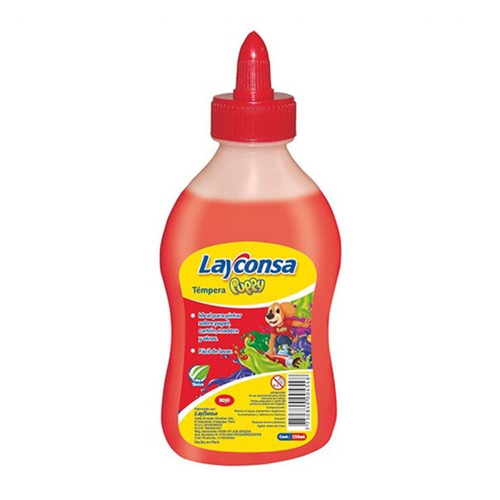 TEMPERA LAYCONSA X 250ML ROJO