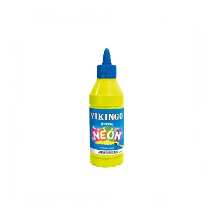 TEMPERA VIKINGO X 250ML NEON C/APLIC. AMARILLO